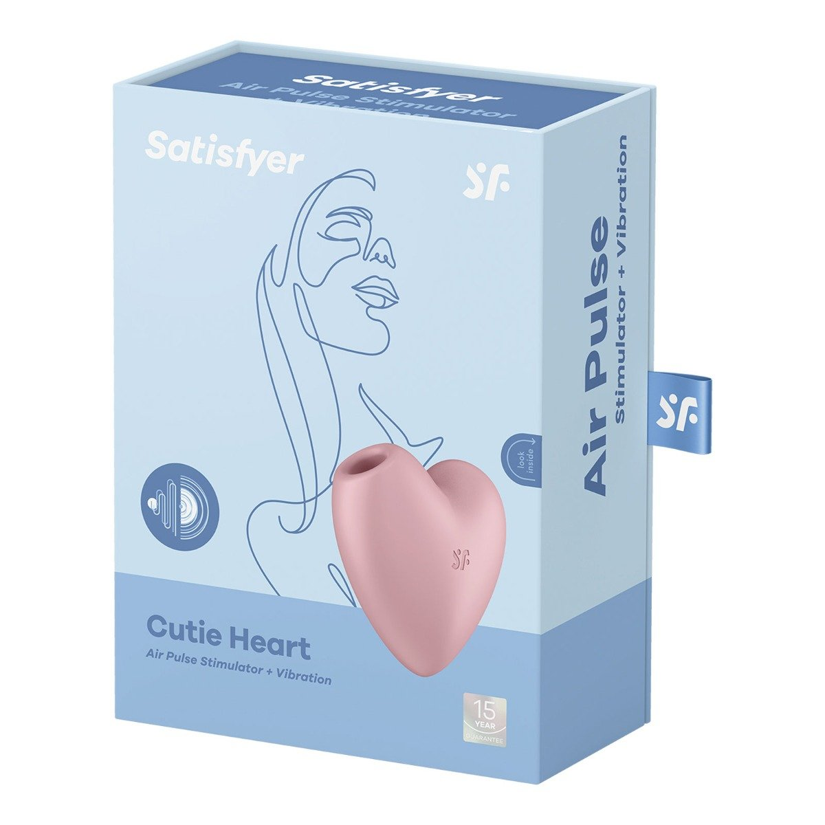 Satisfyer Cutie Heart Double Air Pulse Vibrator Light Red