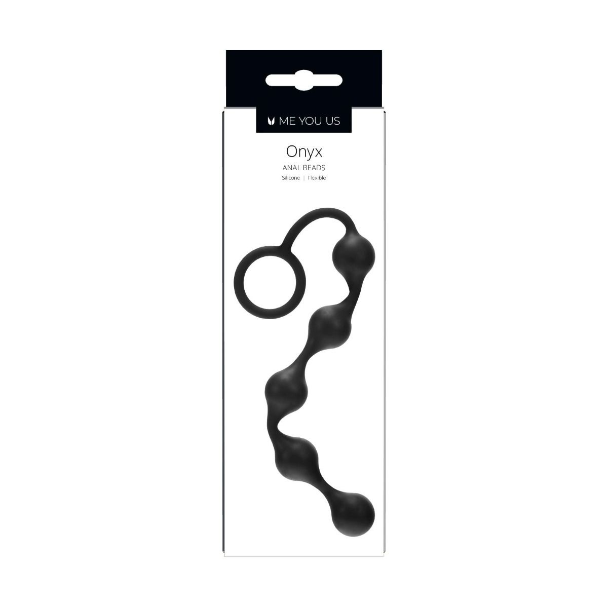 Me You Us Onyx Silicone Anal Beads Black