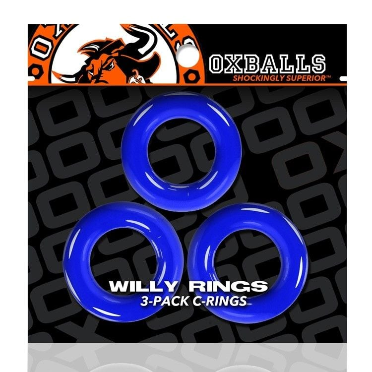 WILLY RINGS 3-pack cockrings   police blue