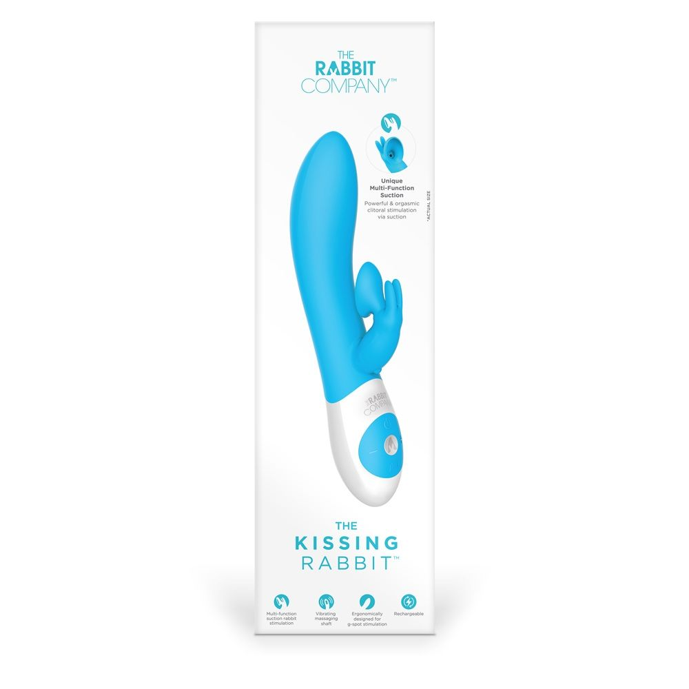 The Rabbit Company Kissing Rabbit Blue O