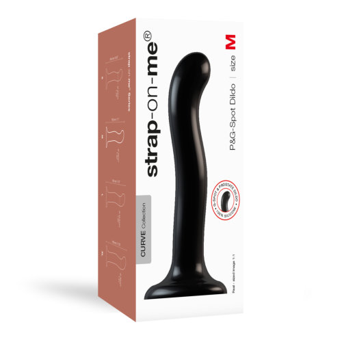 Strap-on-Me P&amp;G Spot Dildo Medium Black