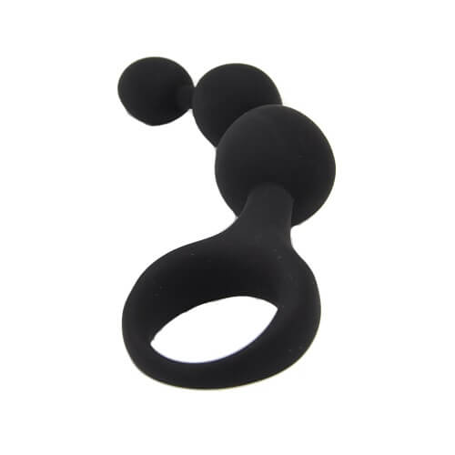 Loving Joy Triple Ripple Anal Beads-Black