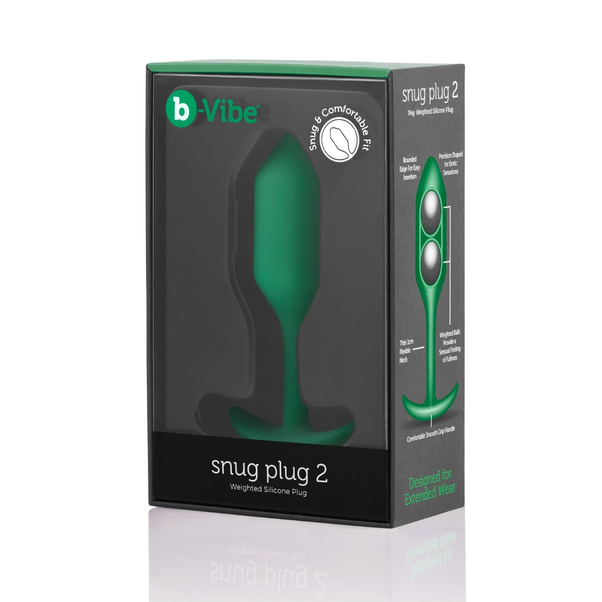 b-Vibe Snug Plug 2 Butt Plug Green