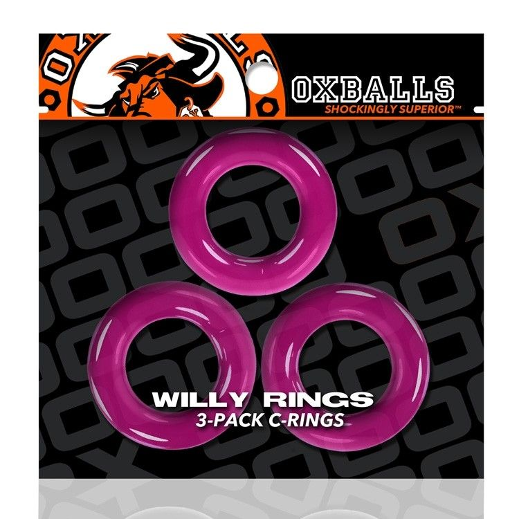 WILLY RINGS 3-pack cockrings   hot pink