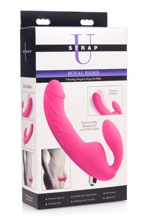 Royal Rider Vibrating Silicone Strapless Strap On Dildo