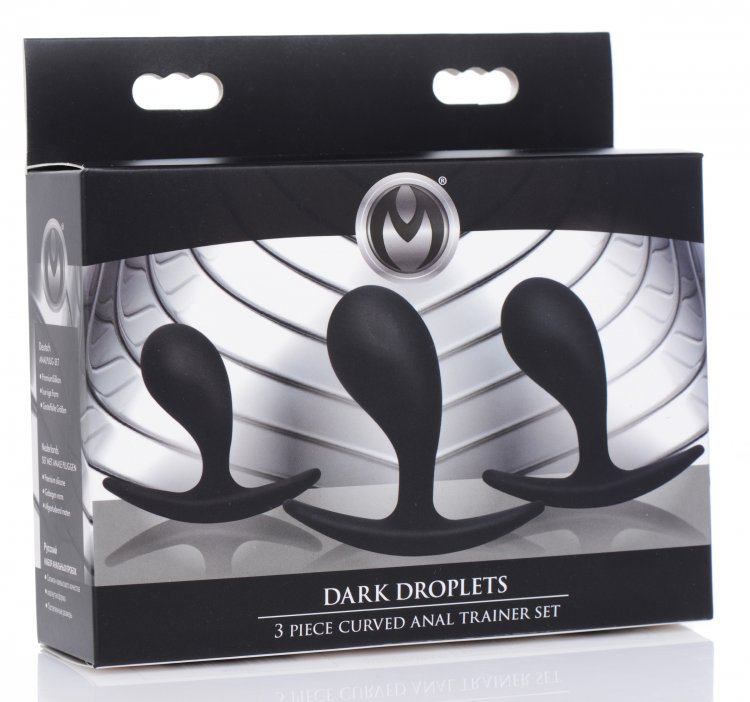 Dark Droplets 3 Piece Curved Anal Trainer Set