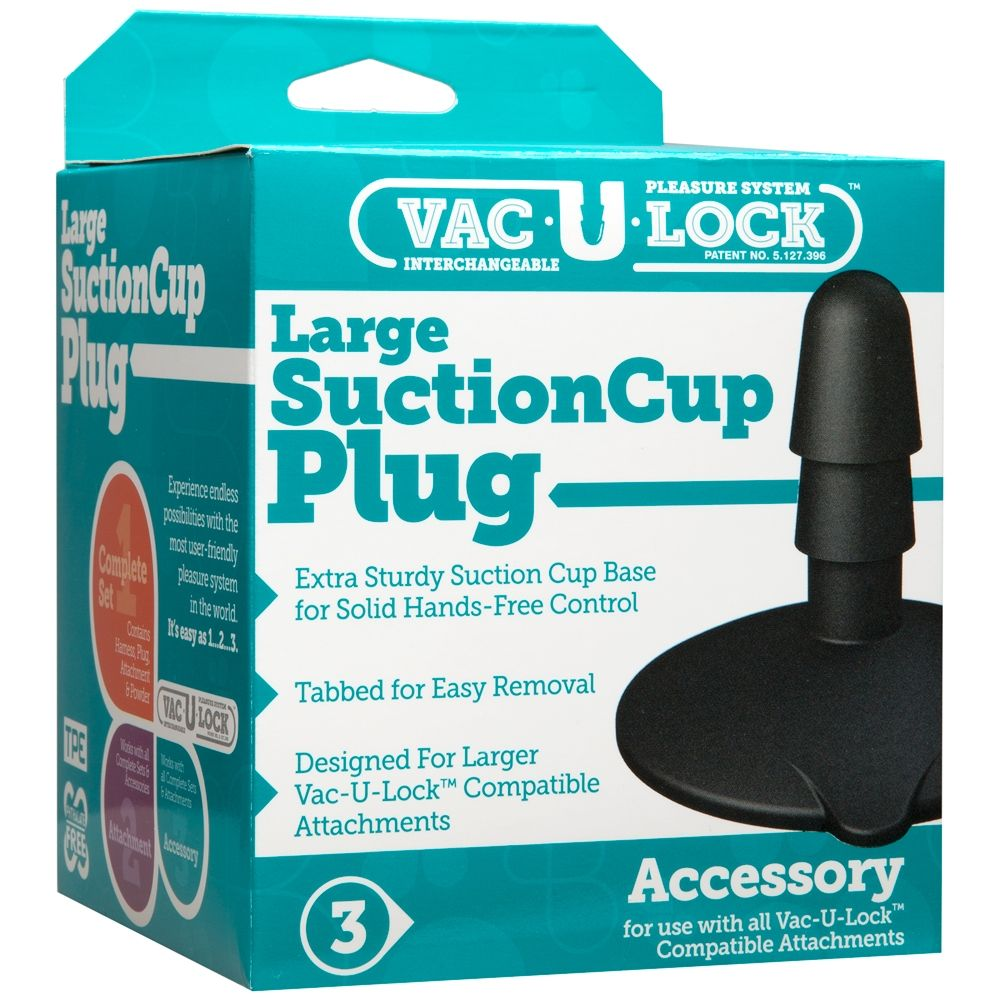 Vac-U-Lock Suction Cup Plug Black