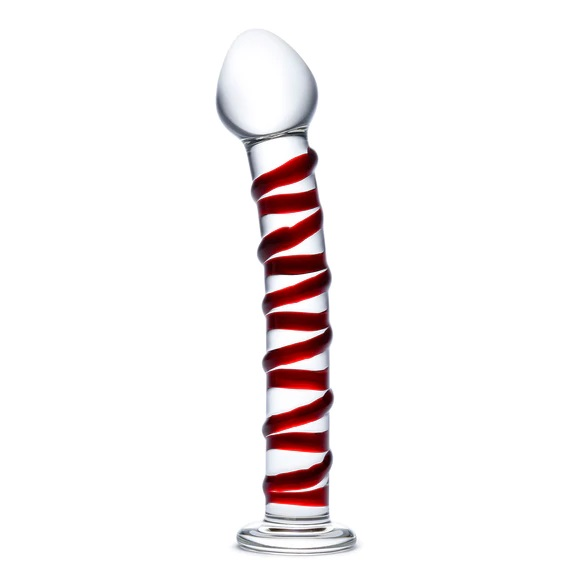 Glas Mr Swirly Dildo Red (8)"