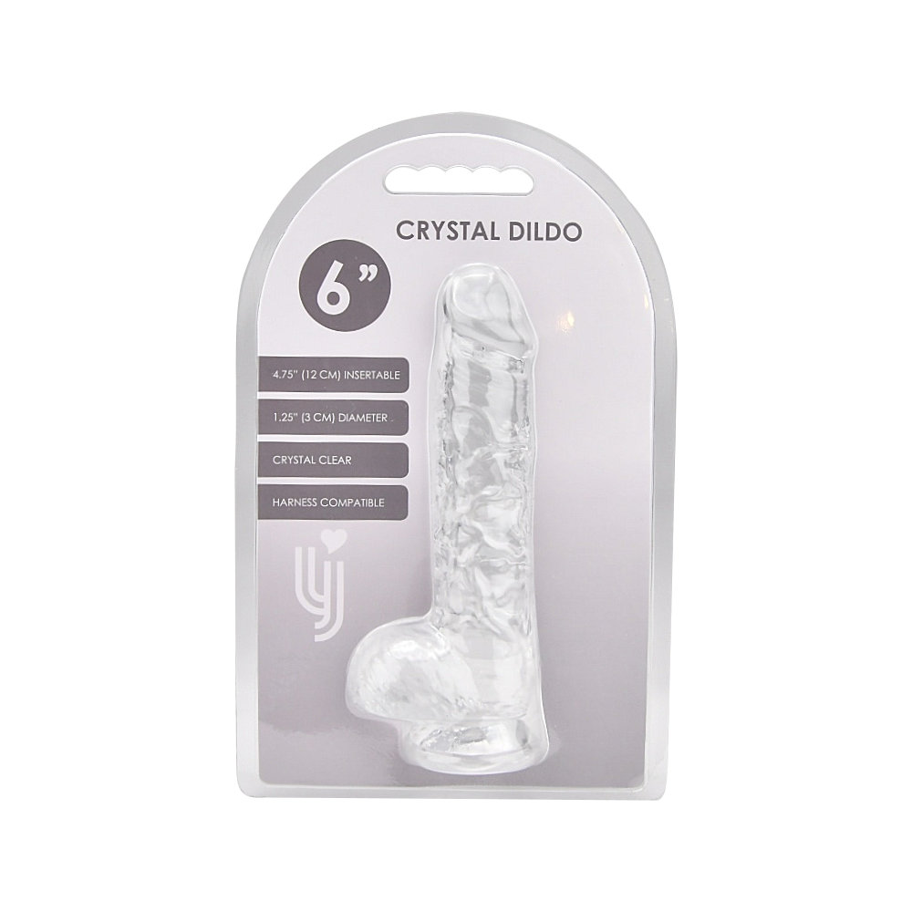 Loving Joy 6 Inch Dildo with Balls Clear