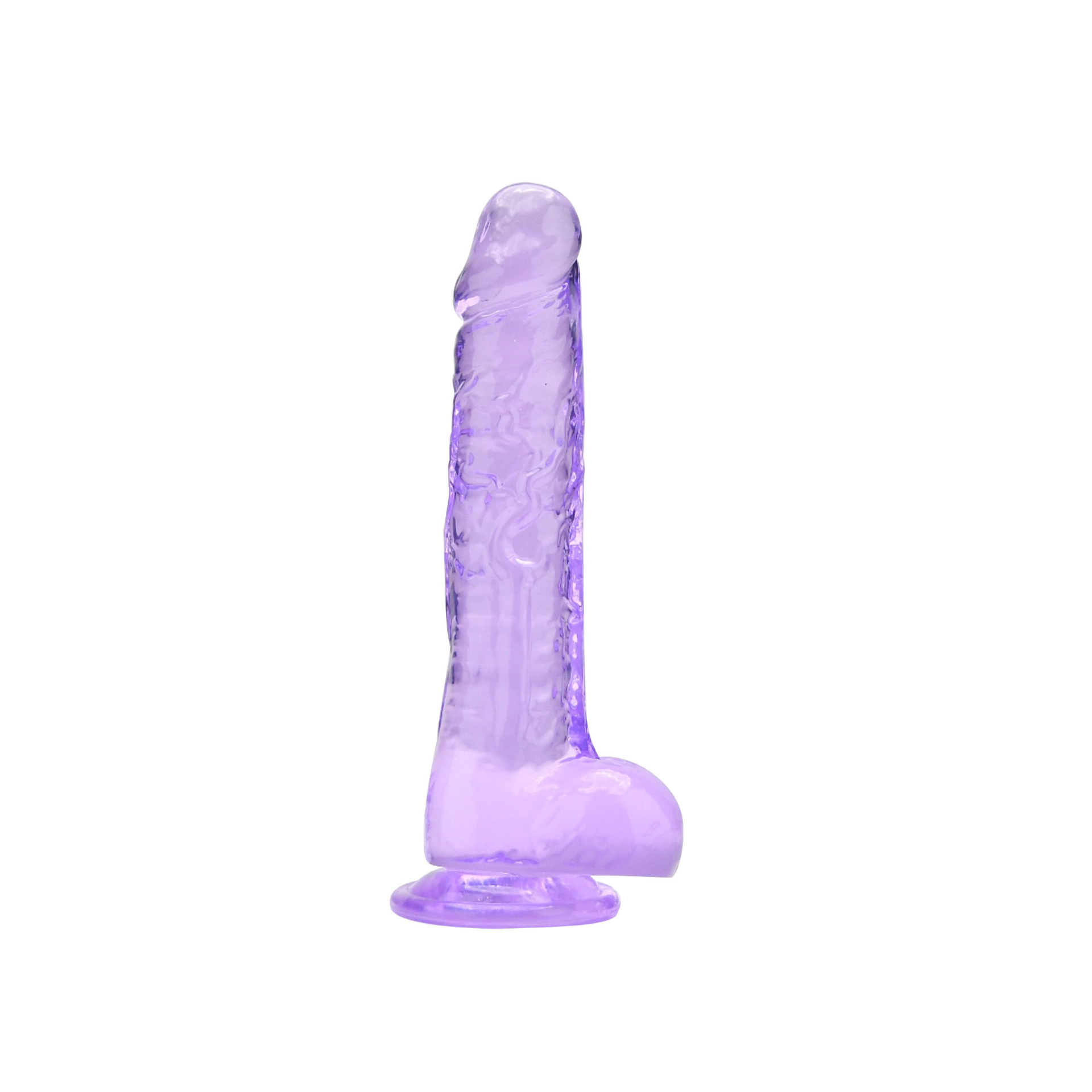 Loving Joy 8 Inch Dildo with Balls Purple