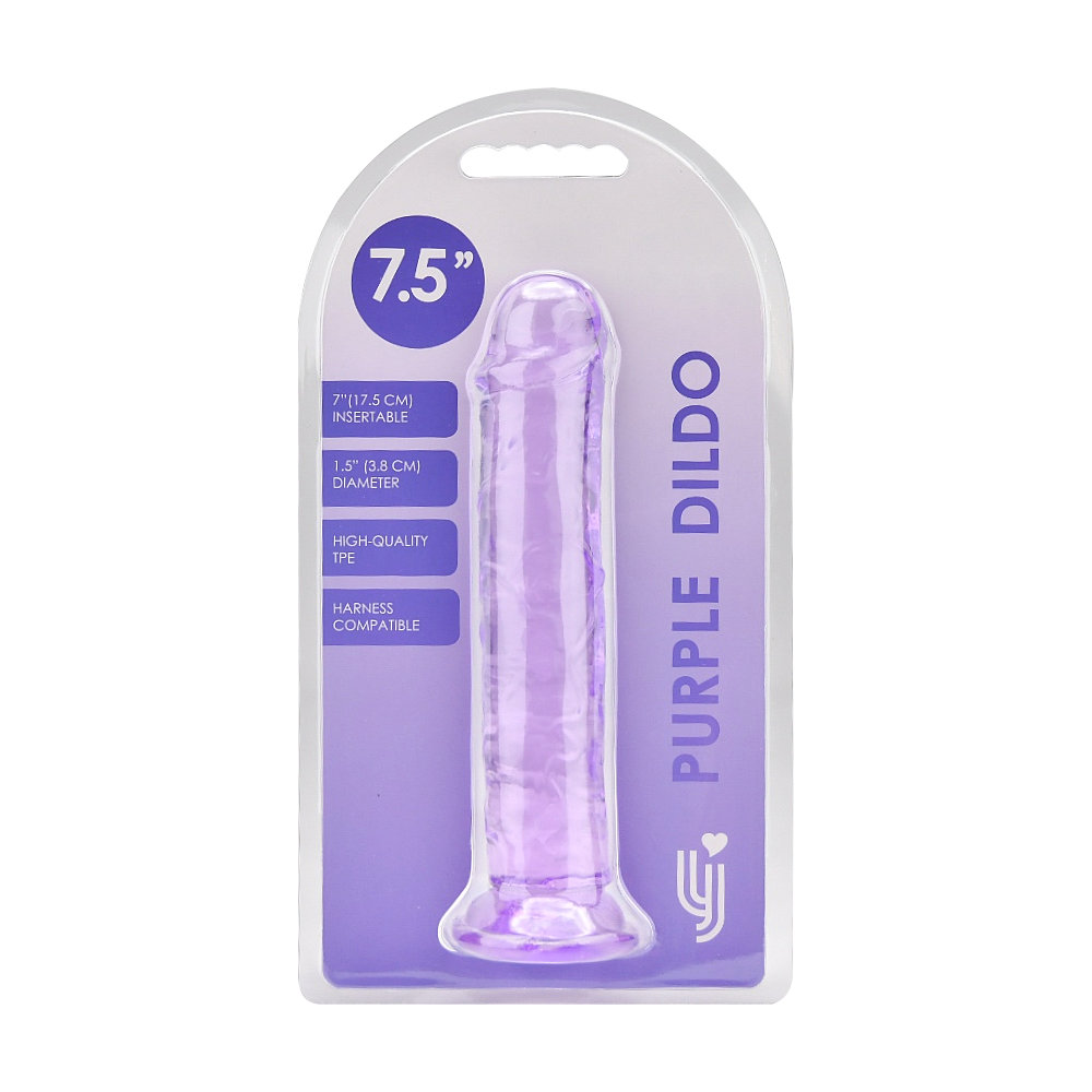 Loving Joy 7.5 Inch Suction Cup Dildo Purple