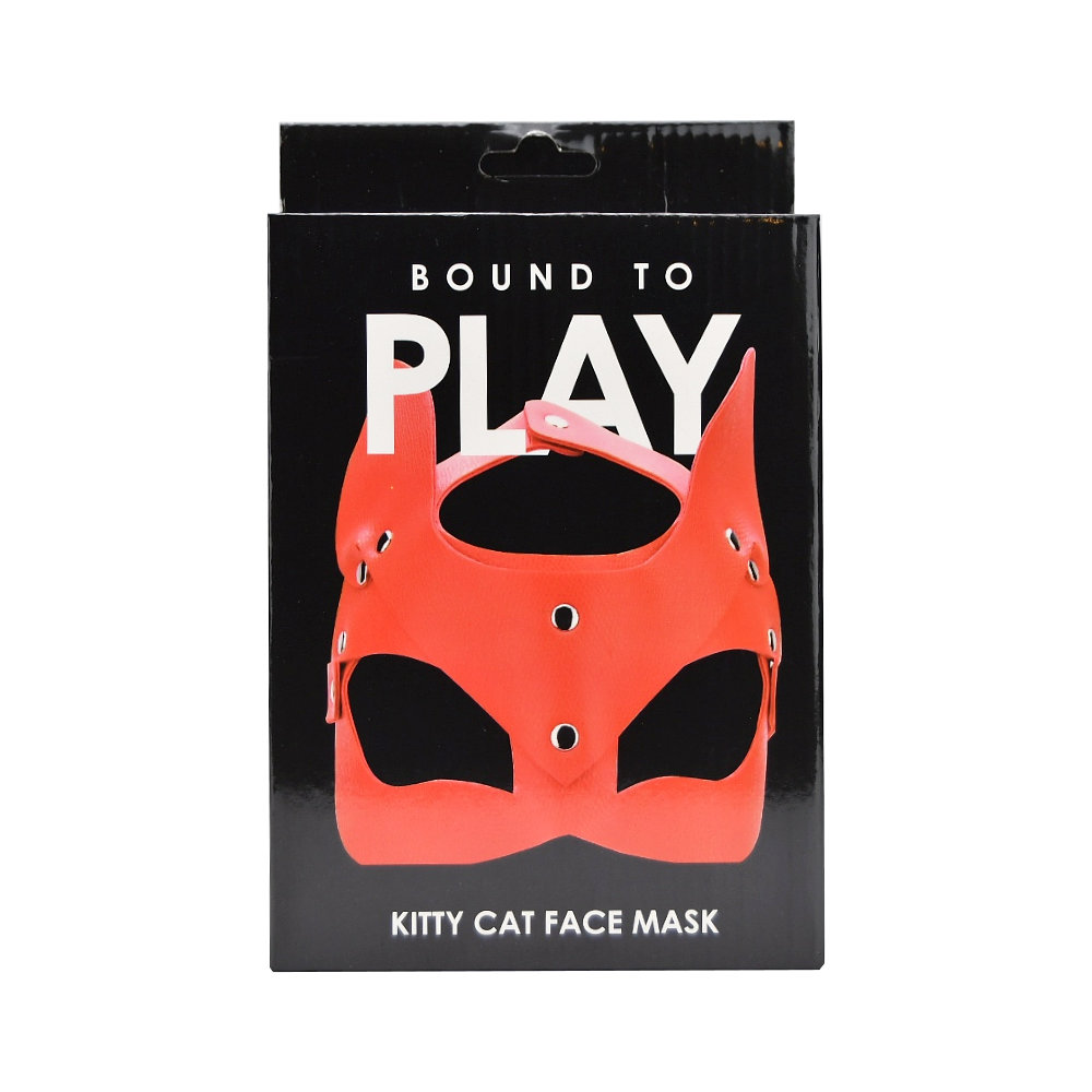 Bound to Play Kitty Cat Face Mask Red